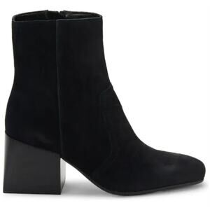 Blondo Women's Salome Waterproof Bootie Black Suede Size 6 NIB Stacked Heel